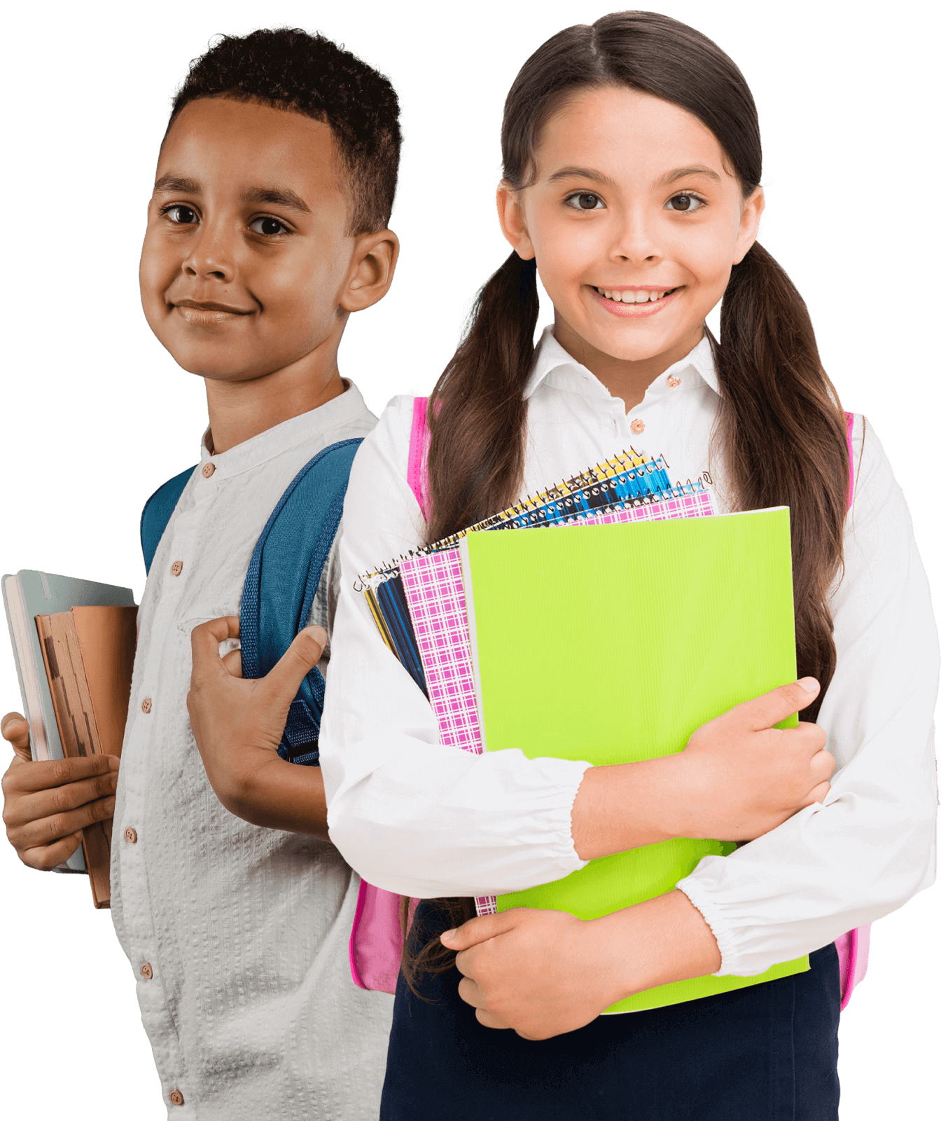 Happy children ready for school